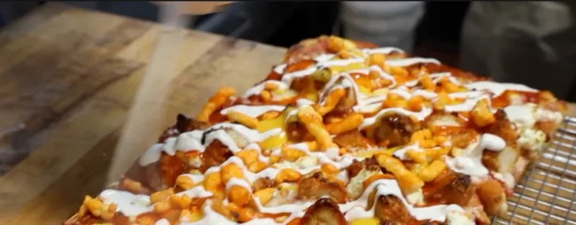 a flamin' hot cheetos pizza