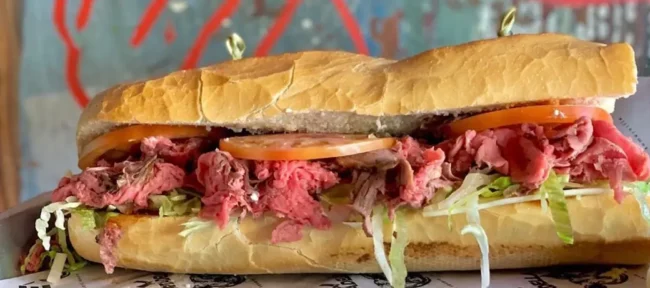 a roast beef sandwich