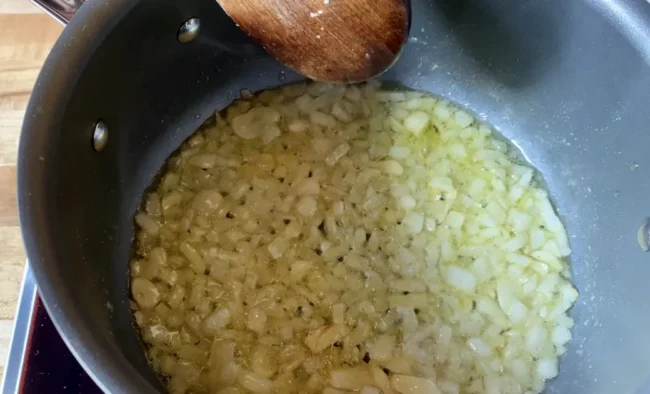 caramelized onions in a large saucepan