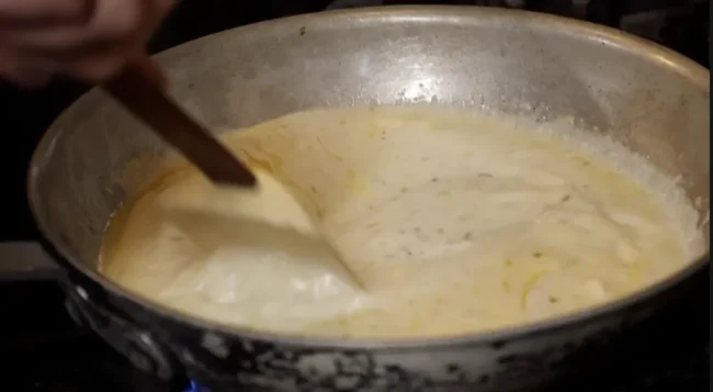 our alfredo sauce made by adding heavy whipping cream