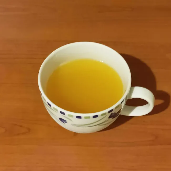 a cup of my freshly made herbal tea