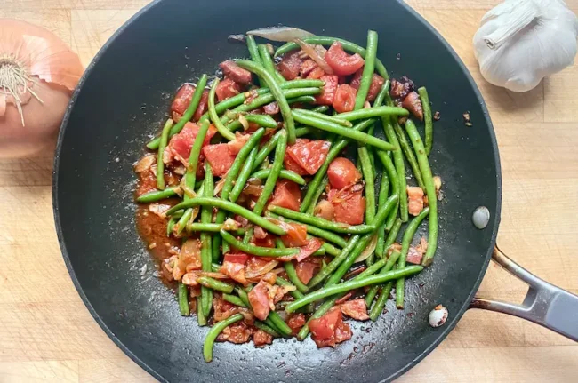 Master Sauteed Frozen Green Beans: Pancetta & Tomato Infusion