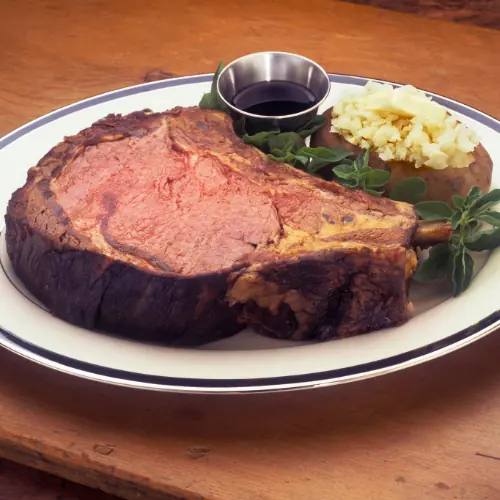 a prime rib steak, another thanksgiving food that starts with s