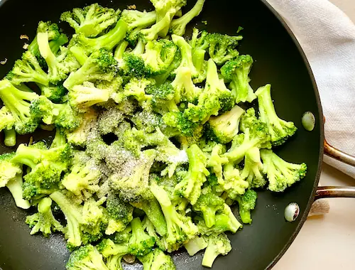 sauteeing frozen broccoli