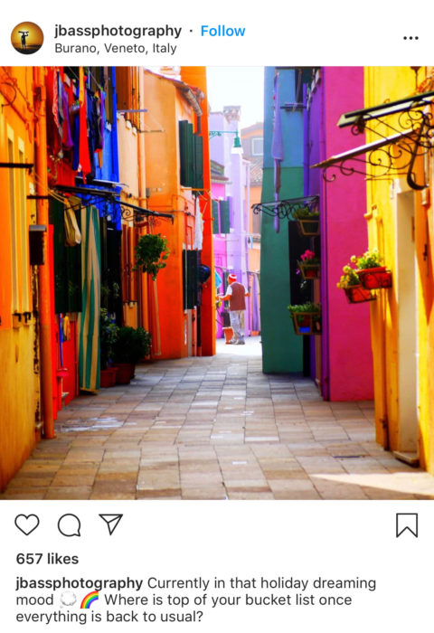 small street in Burano