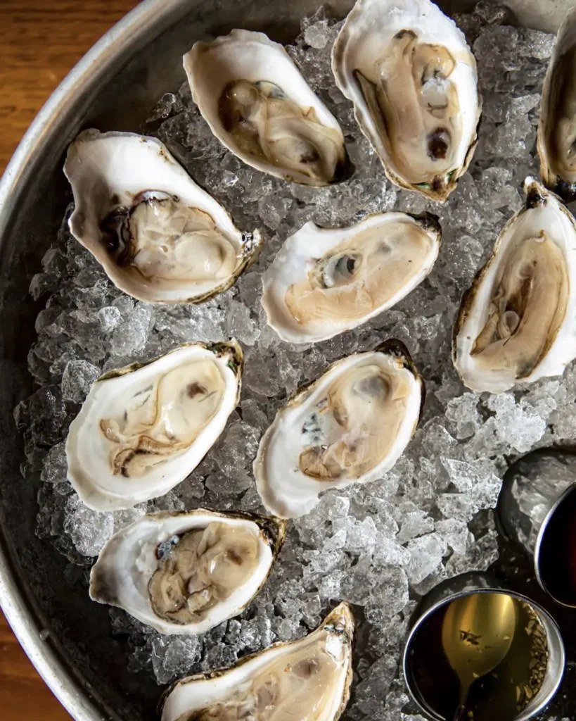 fresh seafood from Hen of the Wood, one of my favorite restaurants near Stowe, Vermont