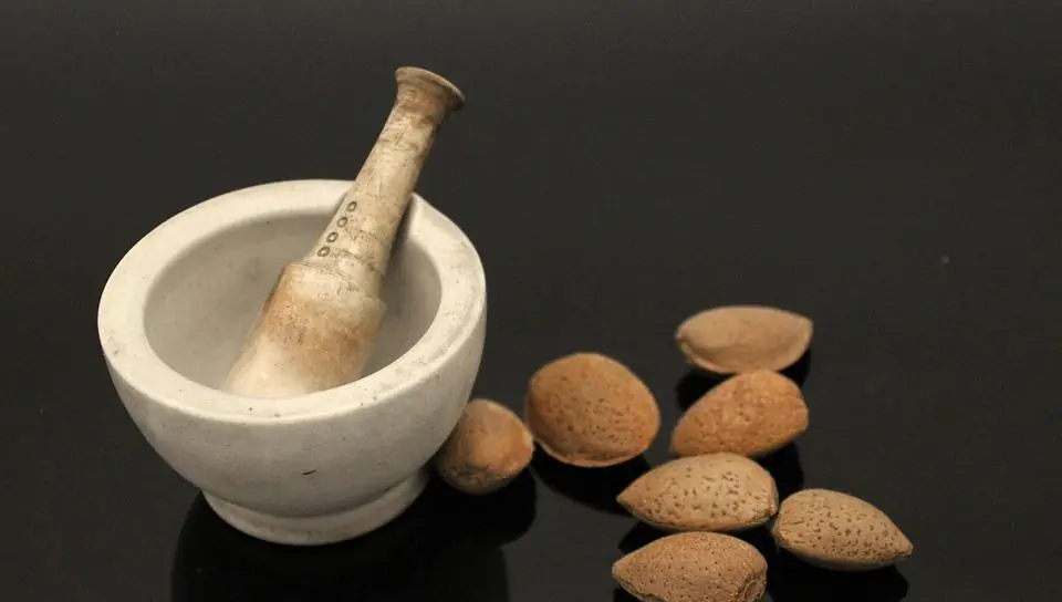 a marble pestle used for traditional pesto recipes