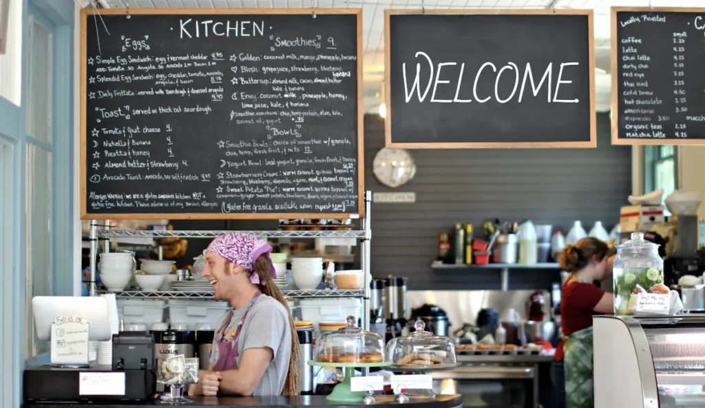 The interiors of Persephone's Kitchen in Block Island