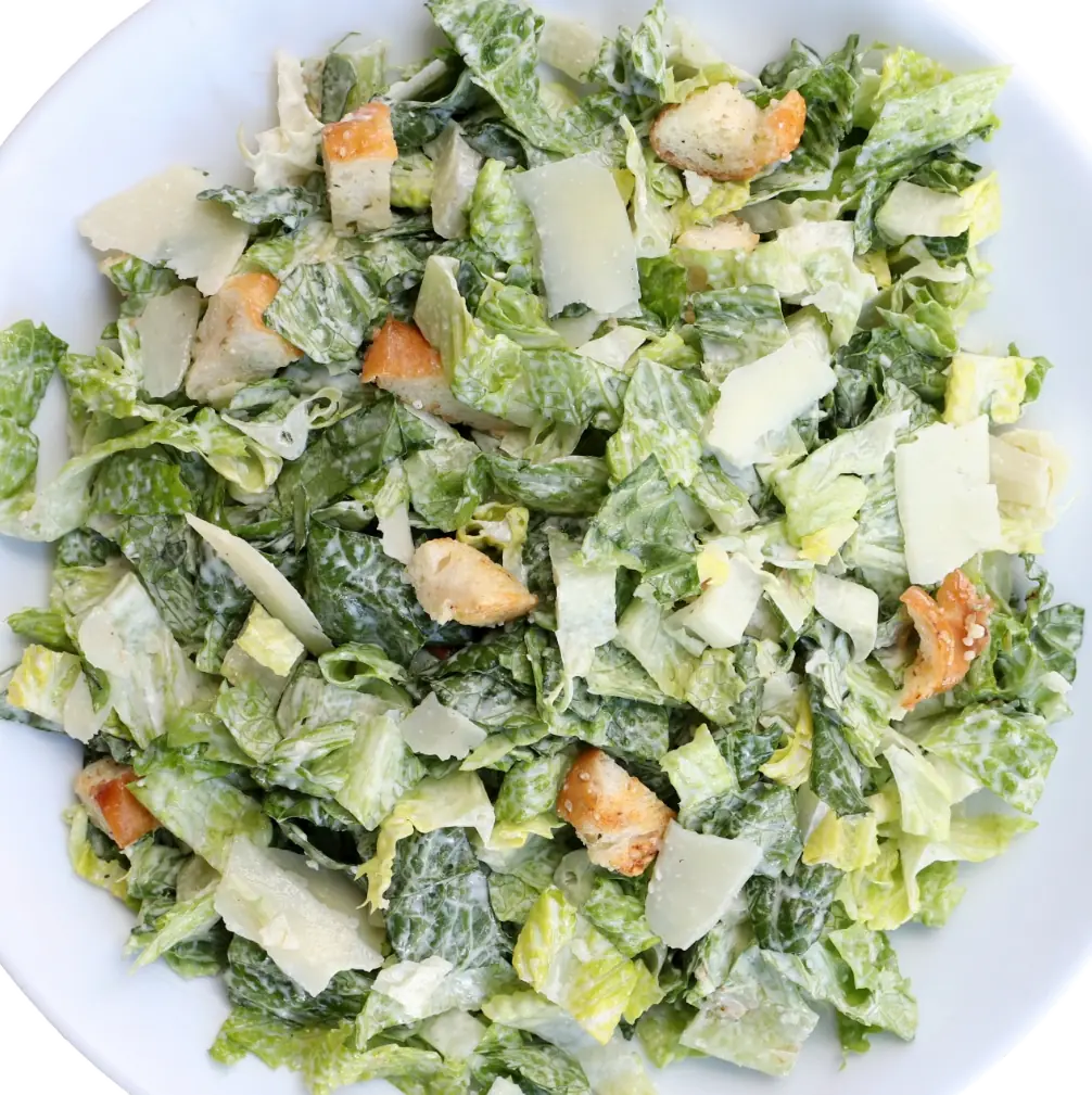 serve with pizza-Caesar salad