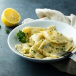 ravioli with lemon and herbs