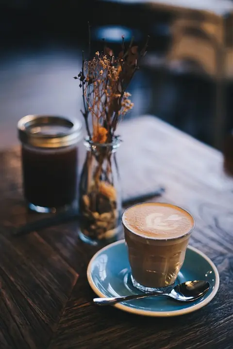 a cup of coffee on a table