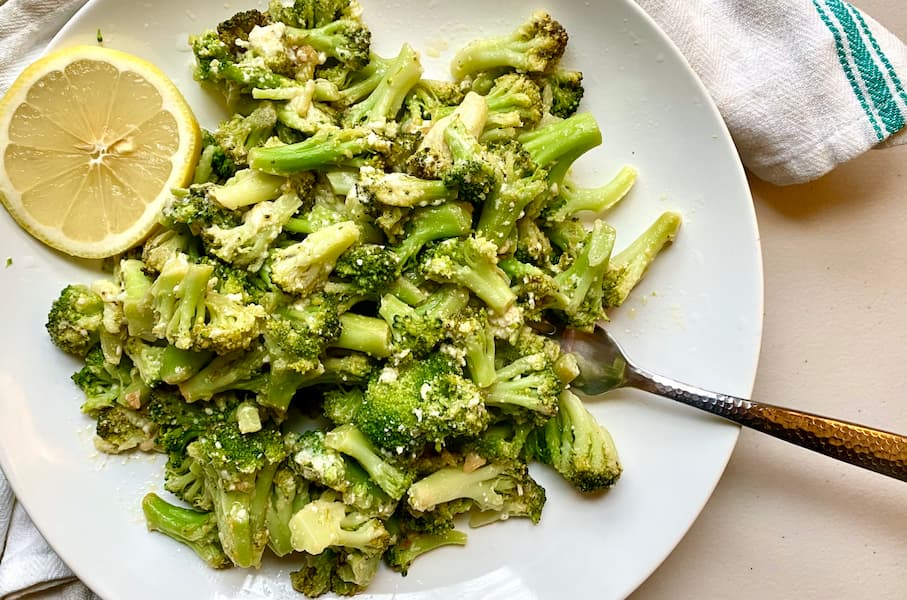 How to Saute Frozen Broccoli with Garlic, Parmesan and Lemon