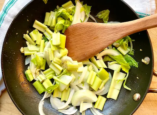sauteing celery and onions