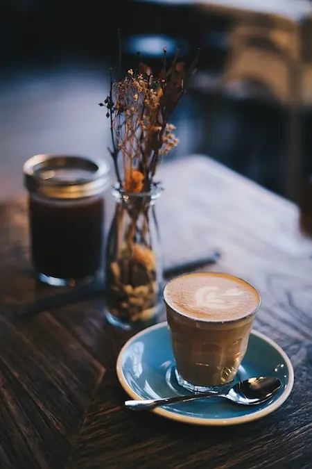 a small cup of caffè macchiato