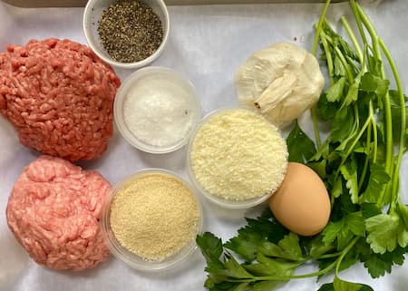 ingredients for frozen meatballs