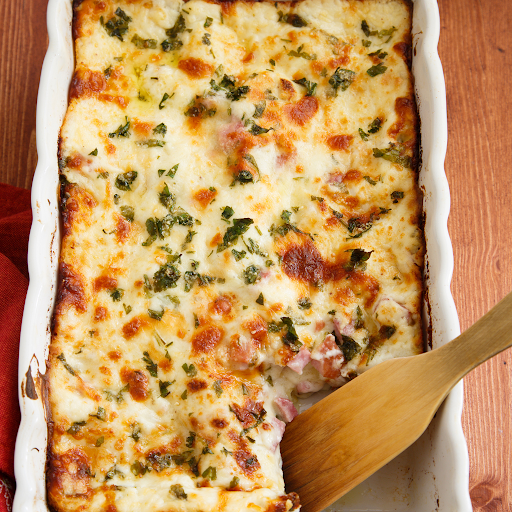 Lasagna with Ham and Broccoli Rabe 