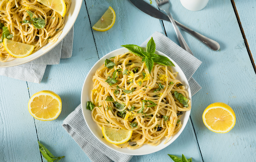 Lemon pasta plate