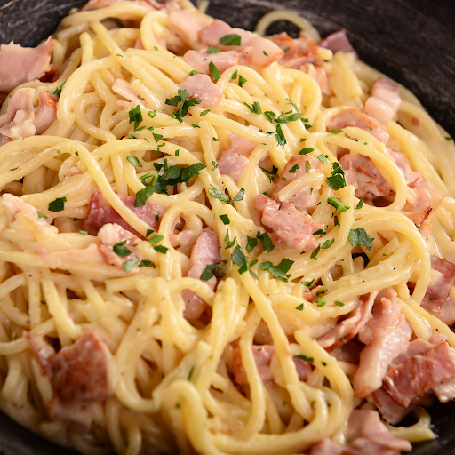 Spaghetti Carbonara with Ham