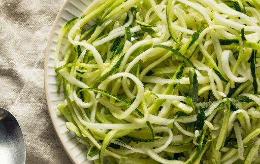 Zucchini Noodles on plate