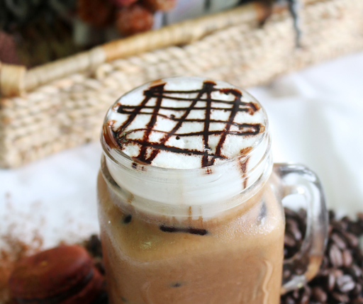 the final look of this cold brew mocha latte recipe