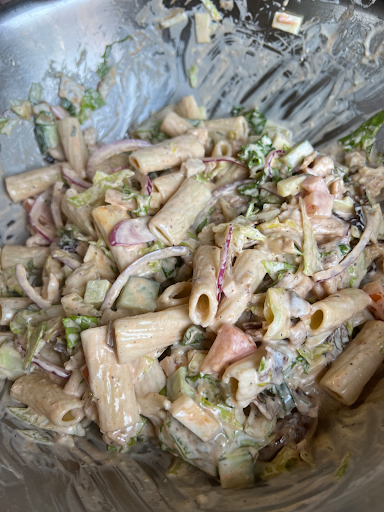 Chicken Bacon Ranch Pasta Salad Recipe - Dressing