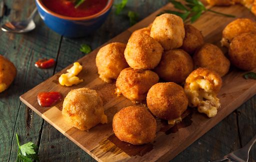 Bacon Mac and Cheese Bites - ready to bite