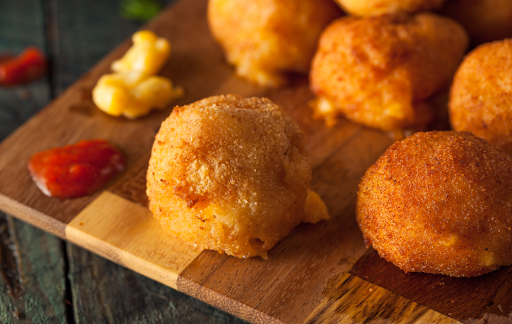 Bacon Mac and Cheese Bites - ready to serve