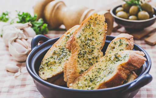 Garlic Bread in a bowl