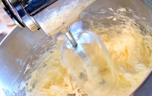 Mixing the butter