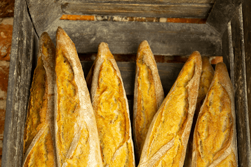 Italian baguette for classic bruschetta