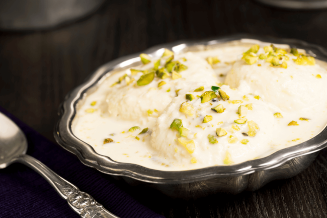 Homemade Ricotta Cheese Rasmalai