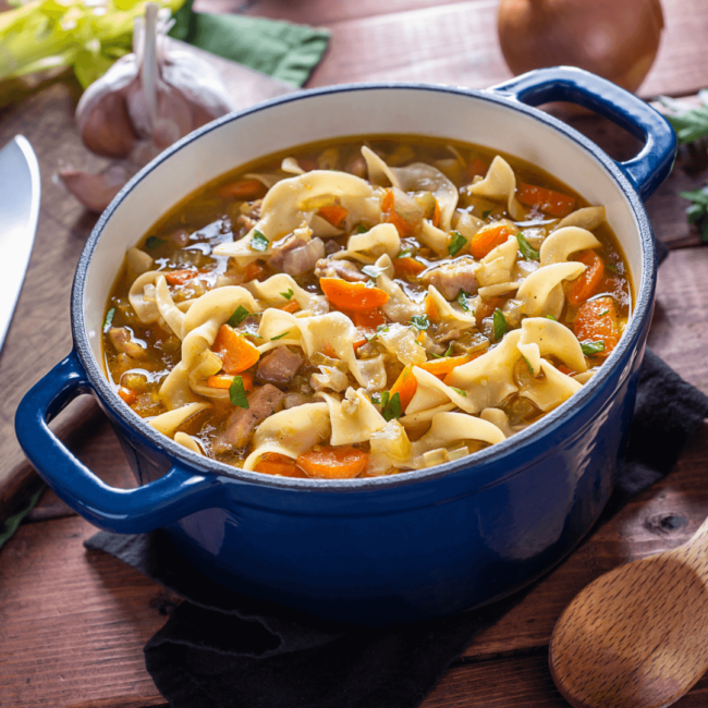 Italian Thanksgiving Chicken Noodle Soup