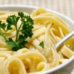 Christmas Fettuccine Recipe with alfredo sauce for holidays