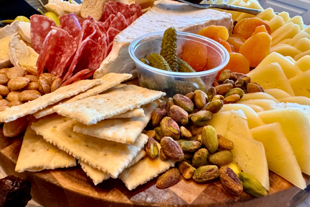Create holiday cheese charcuterie