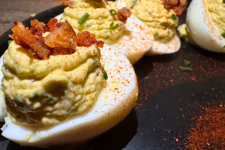 Homemade paleo deviled eggs recipe