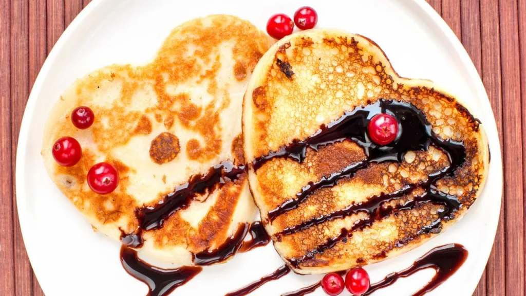 Valentine breakfast ideas - cute heart shaped pancake recipe