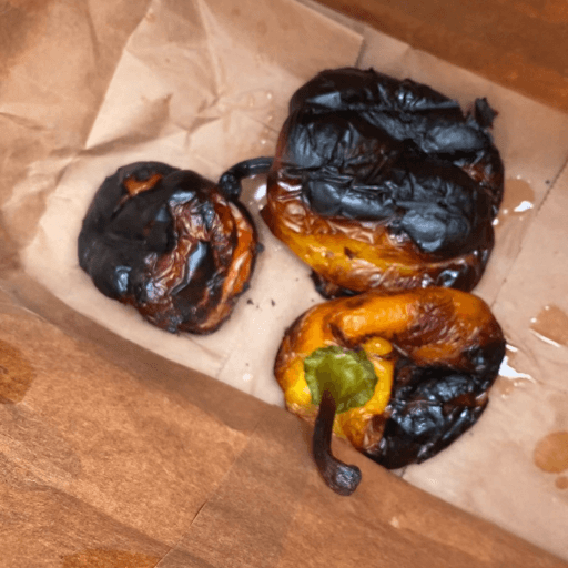 charred peppers