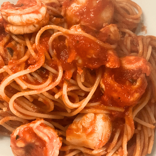 seafood and tomato sauce