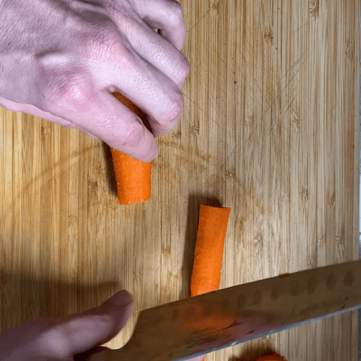 how to dice a carrot-step 2