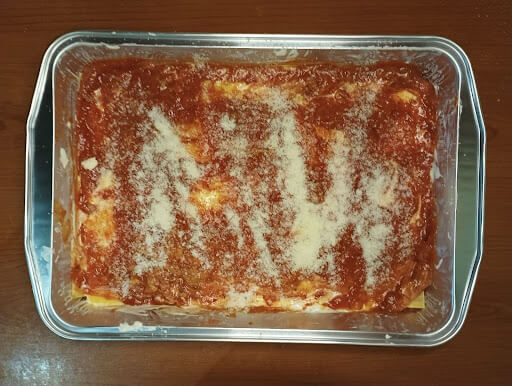 lasagna recipe without ricotta or cottage cheese-unbaked lasagna top layer