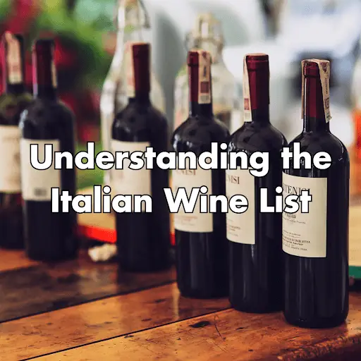 Italian wine list