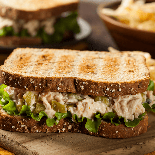 Tuna Melt on Whole-Wheat Bread